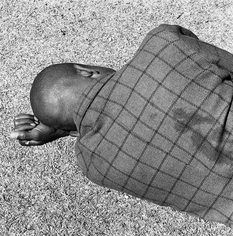 Man sleeping, Joubert Park, Johannesburg. 1975