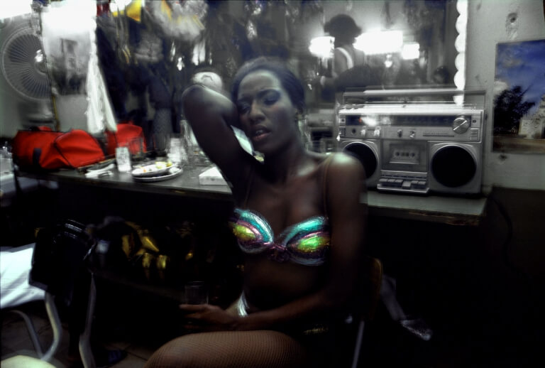 Tropicana Club dancer in backstage dressingroom, Havana